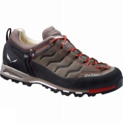 Salewa Mens Mountain Trainer Leather Shoe Bungee Cord / Firebrick